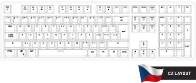 Český Layout klávesnice Yenkee YKB 3400 Panzer