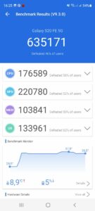 Samsung Galaxy S20 FE AnTuTu Benchmark