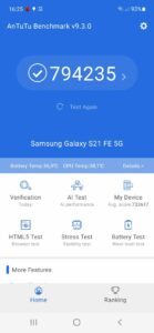 Samsung Galaxy S21 FE AnTuTu Benchmark
