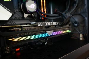 RGB prvky na Asus GeForce ROG STRIX RTX 3090