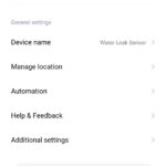Aqara Water Leak Sensor v aplikaci Xiaomi Home