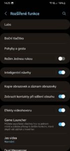 Screenshoty z telefonu Samsung Galaxy S23+