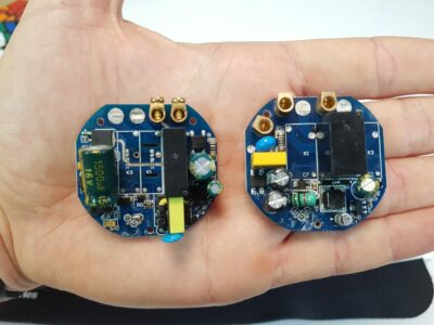 Elektronika L vypínače (vlevo) vs. L+N vypínače (vpravo)